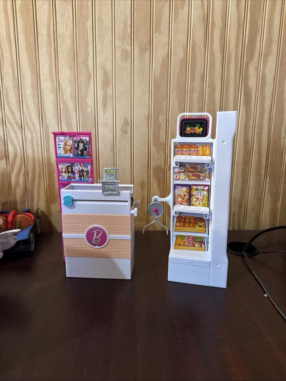 Barbie doll Grocery Supermarket replacement conveyor checkout and shelves
